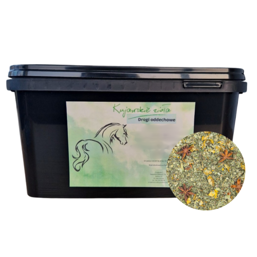 Przejdź do produktu Zioła dla koni – Mieszanka na DROGI ODDECHOWE (1000g) 1kg