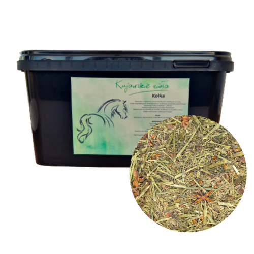 Przejdź do produktu Zioła dla koni – mieszanka na KOLKĘ (2000g) 2kg