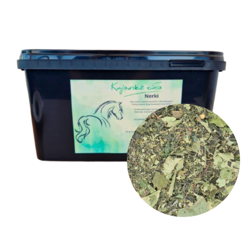 Przejdź do produktu Zioła dla koni – mieszanka na NERKI (1000g) 1kg
