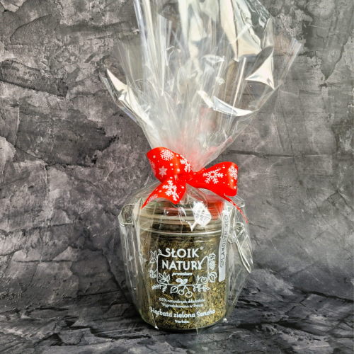 Przejdź do produktu Zestaw prezentowy Sencha herbata zielona w słoiku (80 g)