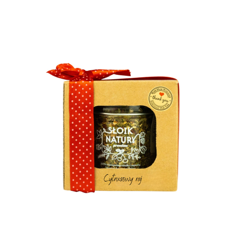 Przejdź do produktu Herbata na prezent owocowa w słoiku (80 g) "Cytrusowy raj"