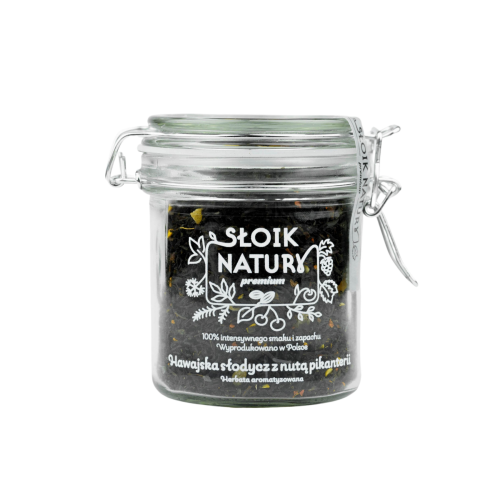 Przejdź do produktu Herbata czarna w słoiku (90 g) "Hawajska słodycz z nutą pikanterii"