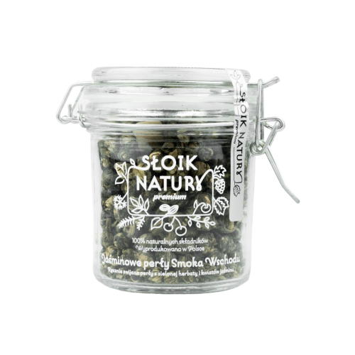 Przejdź do produktu Herbata jaśminowa w słoiku z klamrą ( 120 g) Jaśminowe perły smoka wschodu