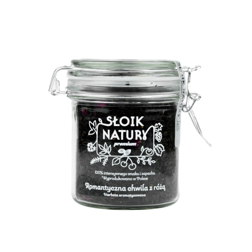 Przejdź do produktu Herbata czarna w słoiku (80 g) "Romantyczna chwila z różą"