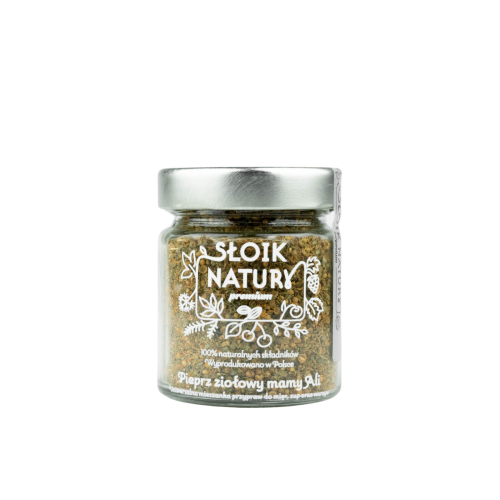 Przejdź do produktu Przyprawa ziołowa w słoiku z zakrętką (50 g) Pieprz ziołowy mamy Ali