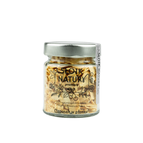Przejdź do produktu Czosnek w płatkach - przyprawa w słoiku (80 g)