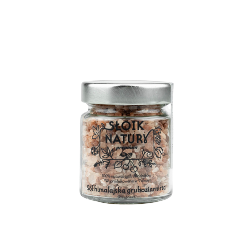 Przejdź do produktu Sól himalajska gruboziarnista - przyprawa w słoiku (240 g)
