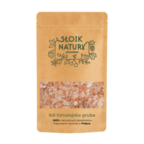 Przejdź do produktu Sól himalajska gruboziarnista - przyprawa w torebce (50 g)