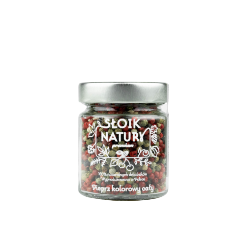 Przejdź do produktu Pieprz kolorowy cały - przyprawa w słoiku (85 g)