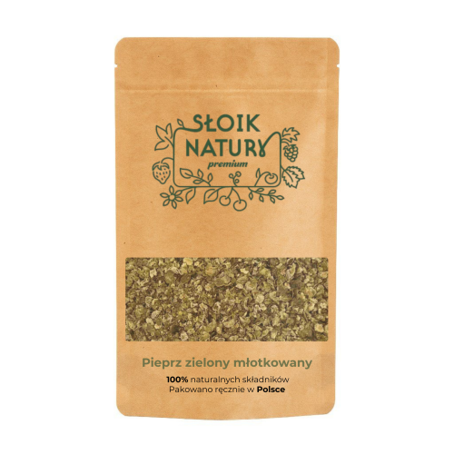 Przejdź do produktu Pieprz zielony młotkowany - przyprawa w torebce (100 g)