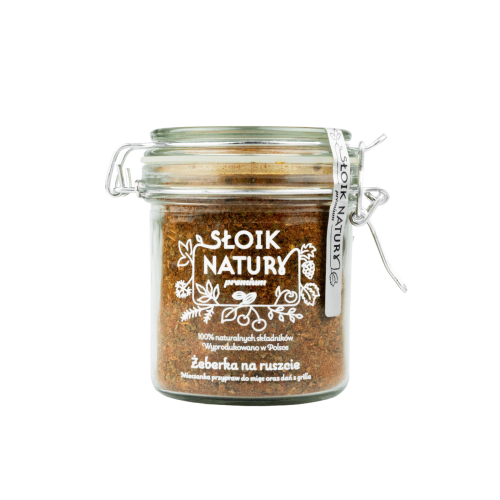 Przejdź do produktu Przyprawa do mięs i dań  z grilla  w słoiku z klamrą (185 g) Żeberka na ruszcie