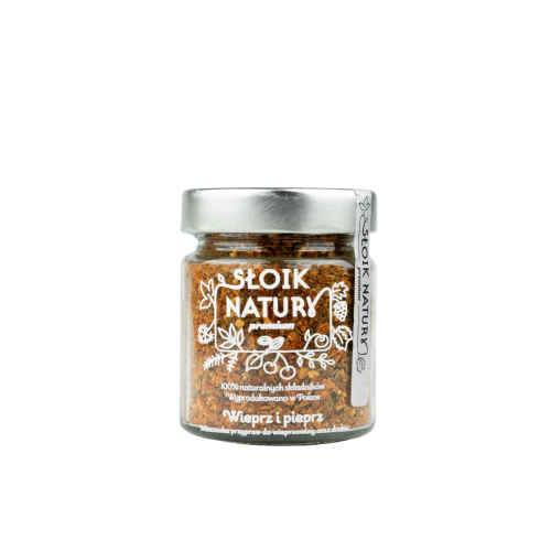 Przejdź do produktu Przyprawa do mięs w słoiku z zakrętką (100 g) Wieprz i pieprz